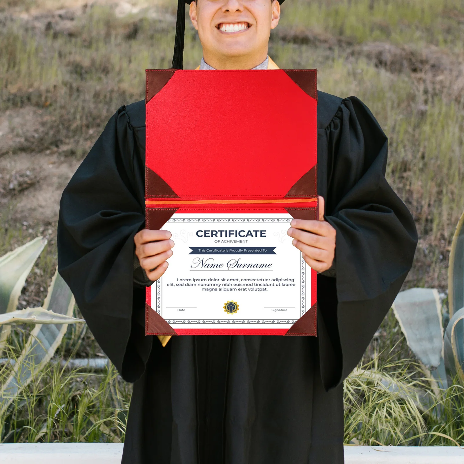 Carpeta de certificados, cubierta de diploma para graduación, boda, nacimiento, certificados, organizador de documentos, soporte, carpeta de presentación, almacenamiento