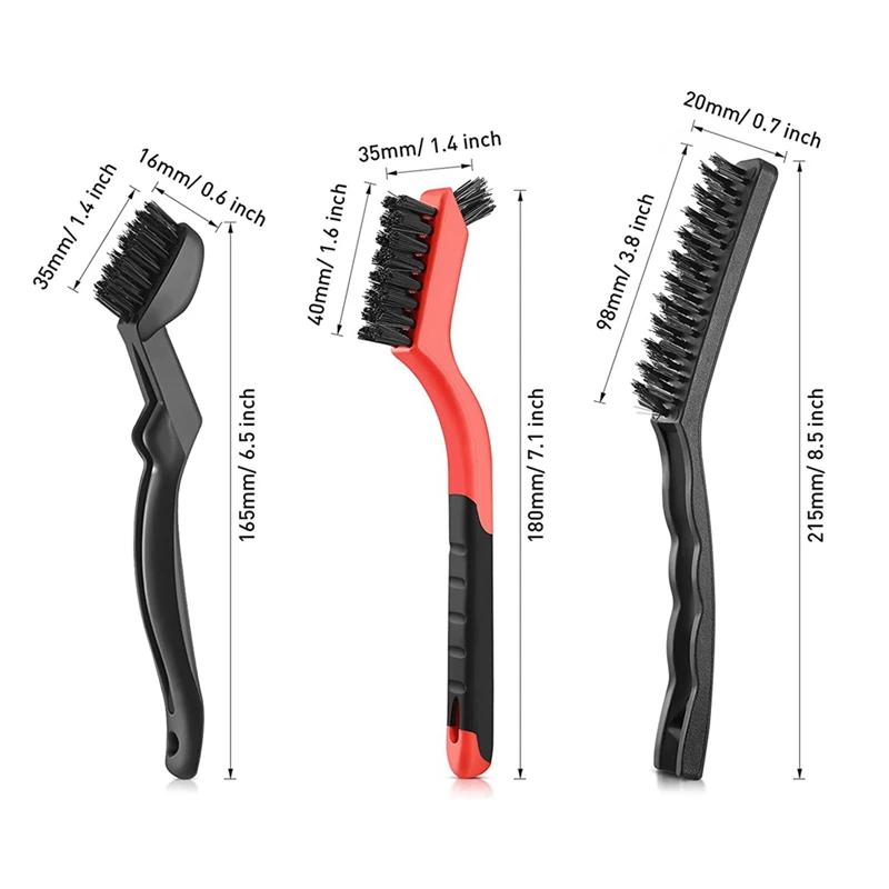 9-Piece Wire Brush Set Brush Cleaning Set Is Used To Clean Welding Slag, Rust And Dust Easy Install