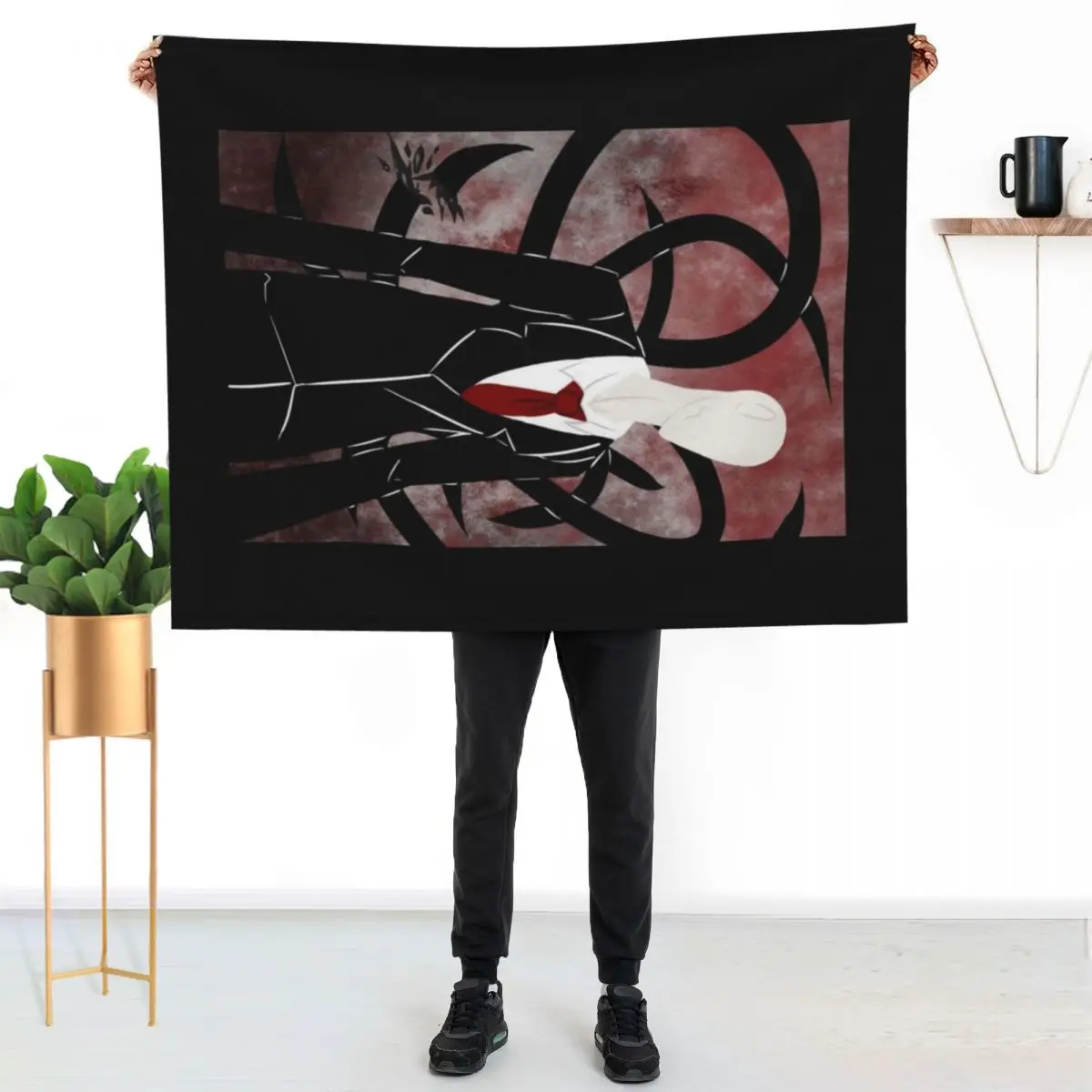 

The Slenderman Throw Blanket Fade Resistant Durable Throw Blanket
