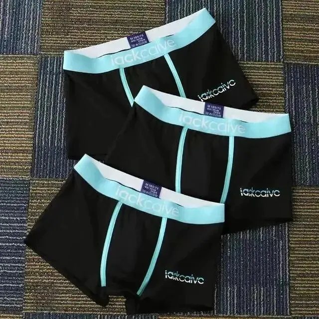 3 Stuks Mannelijke Slipje Katoen Heren Ondergoed Boxers Ademende Man Boxer Gedrukt Onderbroek Comfortabele Shorts Mannen Ondergoed M-3XL