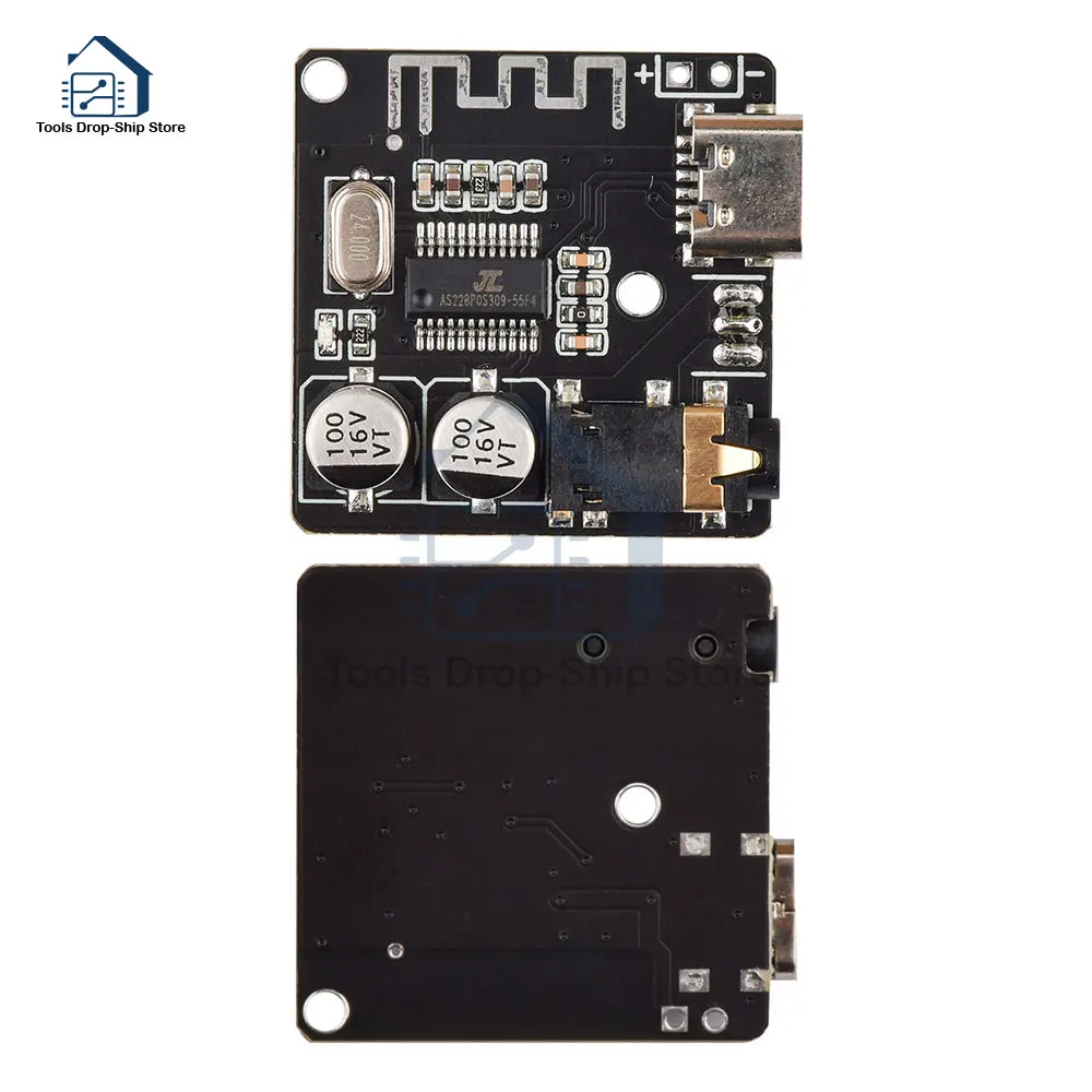 لوحة استقبال وفك تشفير الصوت USB صغير/النوع C بدون ضياع وحدة مكبر صوت للسيارة وحدة مكبر صوت للسيارة