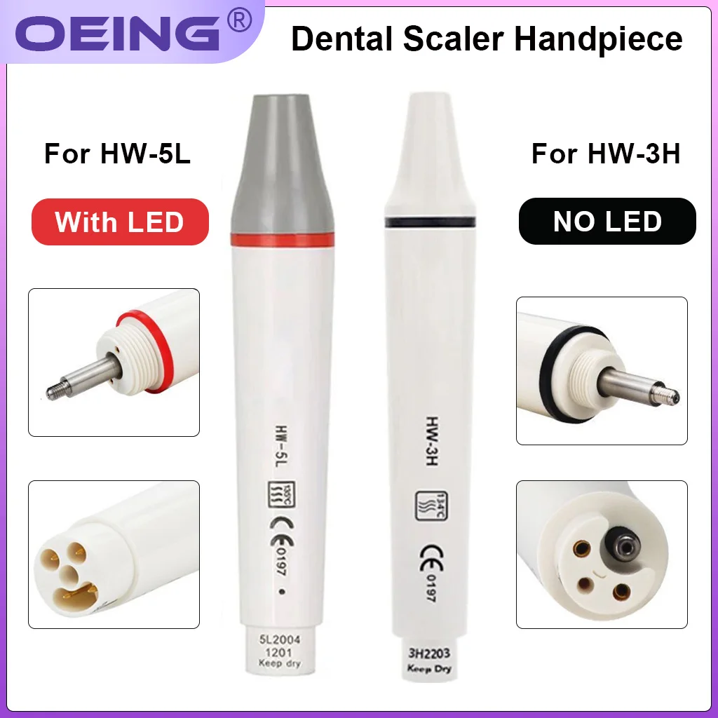 

OEING 1PC Dental Ultrasonic Scaler Handpiece Detachable LED Ligh HW-3H HW-5L Fit WOODPECKER/EMS for Ultrasonic Scaler Cleaning