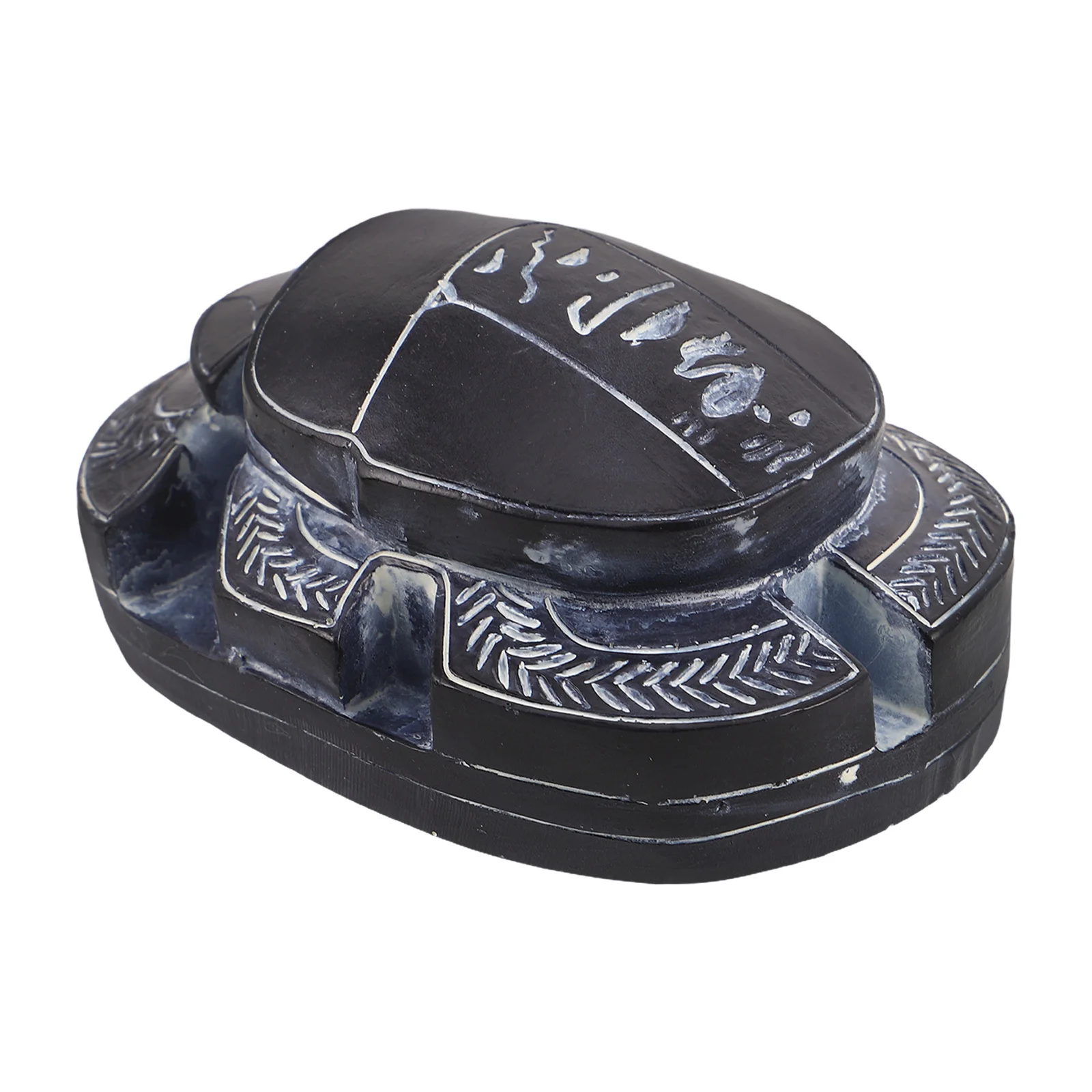 

Egyptian Scarab Statue Home Decor Ancient Egyptian Style Handmade Ceramic Ornament 12cm Long Mythology