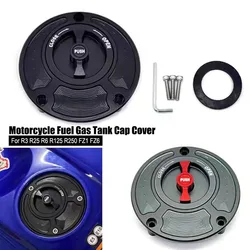 For YAMAHA R25 R6 R125 R1 R3 R250 FZ1 FZ6 Keyless Motorcycle Fuel Gas Tank Cap Cover