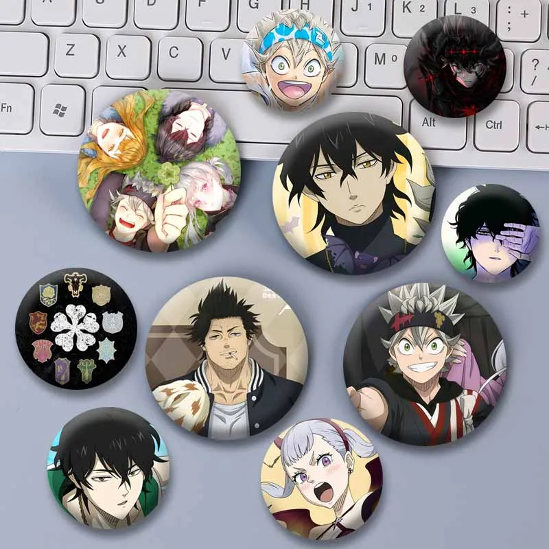 Asta Noelle Yuno Yami Sukehiro Cartoon Badges Anime Black C-Clover Brooch Backpack Clothes Enamel Pins Jewelry Accessories Gifts view 2