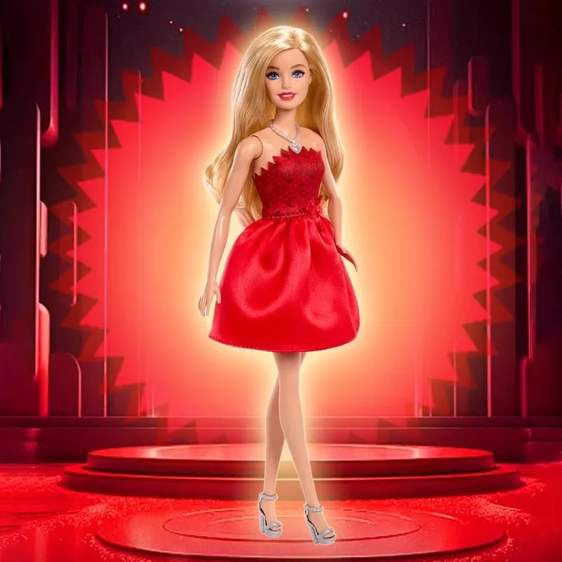 2025 جديد ماتيل باربي 80th الذكرى دمية محاكاة دمية مسرح اللعب جمع لعبة مخصصة حلية عيد ميلاد الاطفال هدية #4