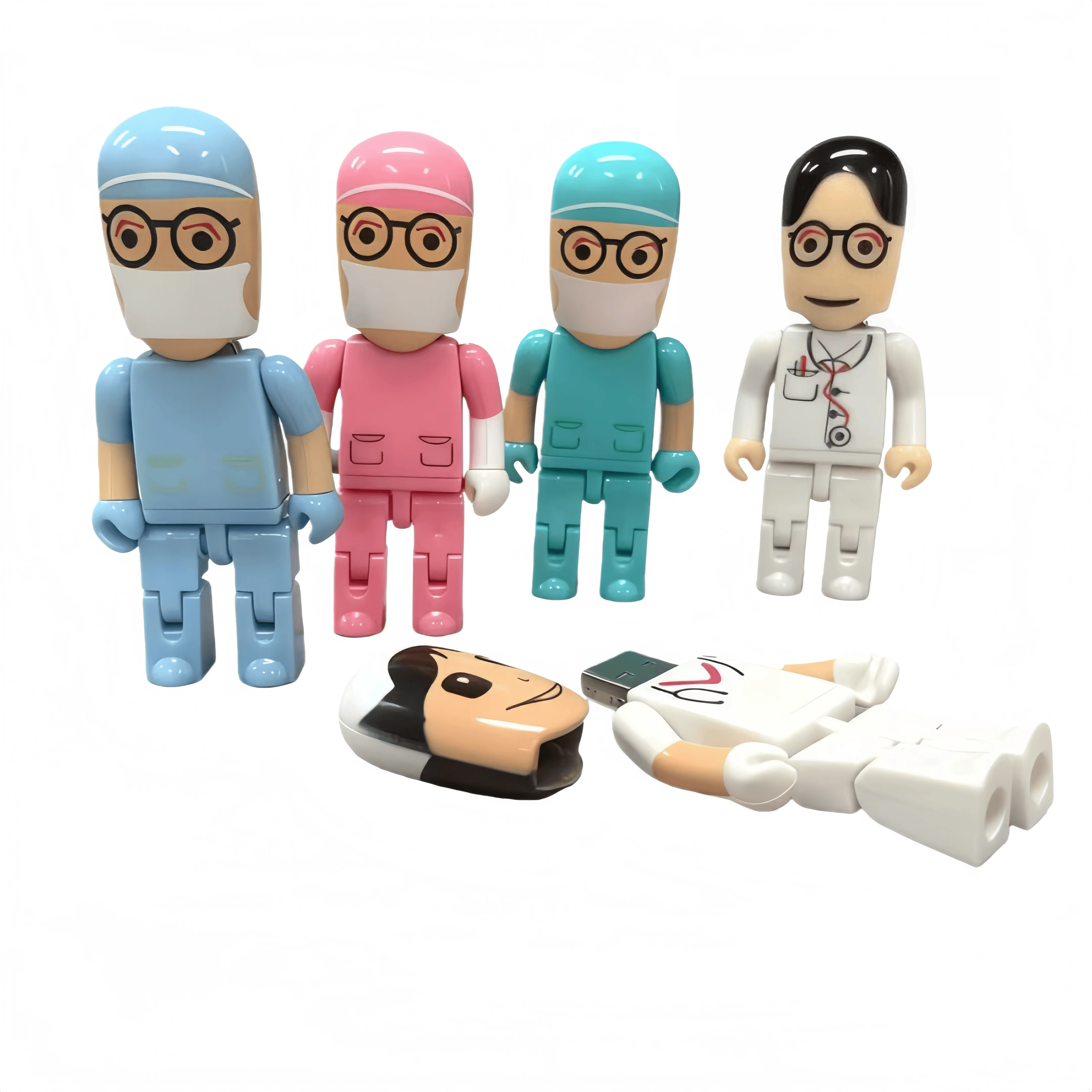 

Пользовательский логотип мультфильм пластиковый медицинский доктор форма USB 2.0 флэш-накопитель