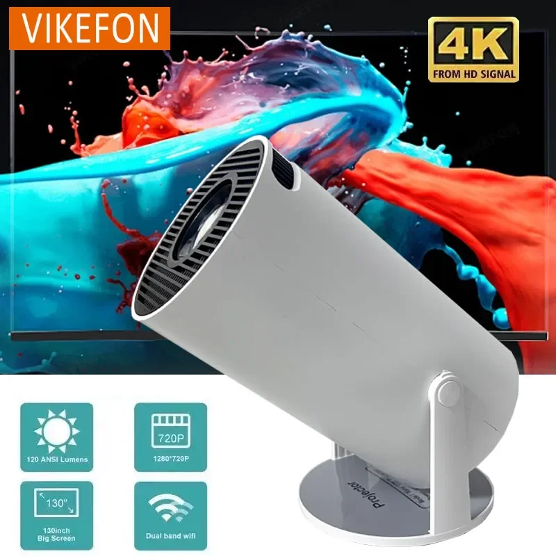 HY300 Mini Projector with Android 11.0 Dual WIFI Full HD 1280*720P 4K Portable for Home Cinema Outdoor Theater