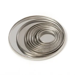 20pcs Stainless Steel Cabochon Base Round Bezel for DIY Jewelry Making