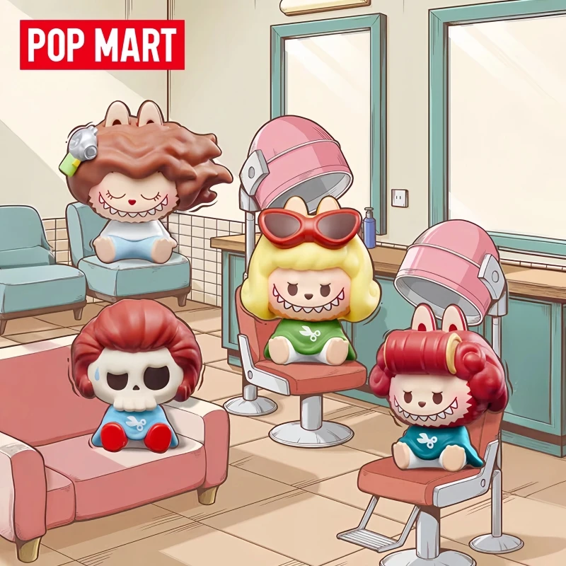 Hot Selling Genuine Popmart Labubu The Monsters Retro Hair Salon Series Cute Blind Box Desktop Ornaments Collection Gift Toys view 2
