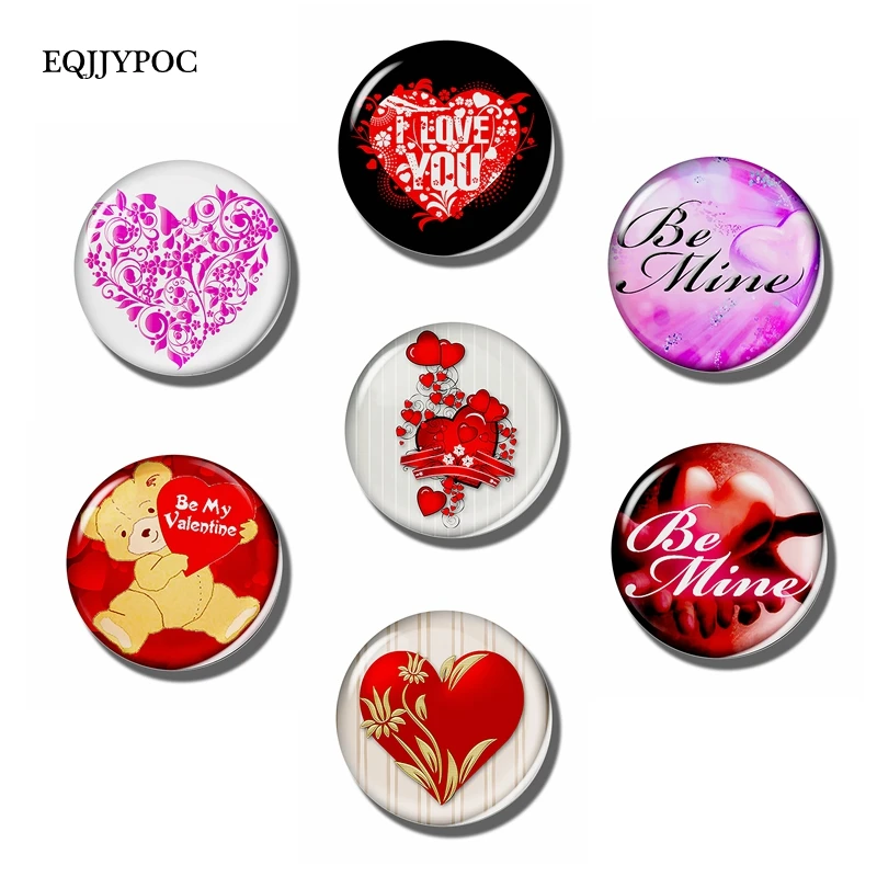 

1p Red Love Heart 30MM Fridge Magnet Love Women's Gift Glass Cabochon Magnetic Refrigerator Stickers Note Holder Home Decoration