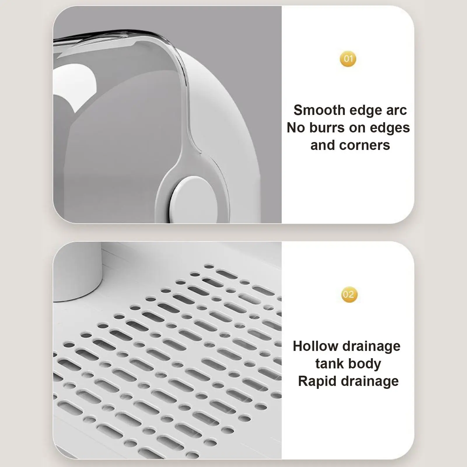 아기 젖병 건조대 먼지 방지 젖병 보관함 탈착식 물받이 트레이 뚜껑 포함 유아용 젖병 건조대