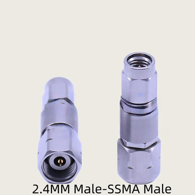 2.4MM Male to SSMA Male Female Millimeter Wave Stainless Steel 40G High Frequency Test Adapter