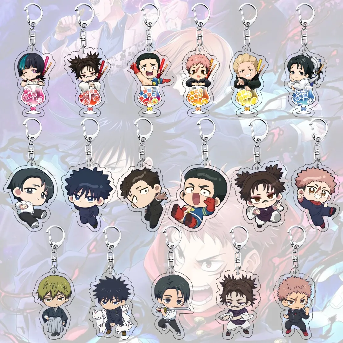Llavero de Acrílico de 6cm del Anime JUJUTSU KAISEN, con el Personaje Adorable Yuji Itadori, para Mochila, Llaves de Coche, Decoración, Regalo para Fans