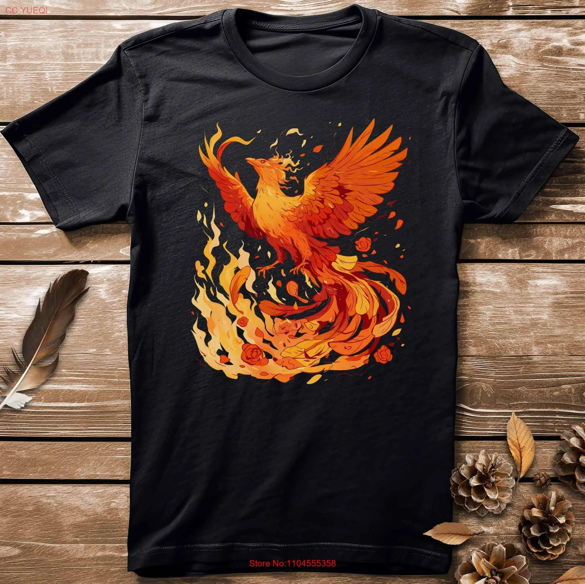 Phoenix Spirit Rise from the Flames T Shirt Mystical Fire Bird Symbol of Rebirth Strength Transformation Spiritual