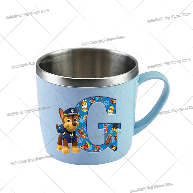 Paw Patrols Stainless Steel Milk Mugs Chase Dog Letter A-Z Water Cups Cartoon Print Drink Mugs for School Home Coffice Tea Mugs view 4