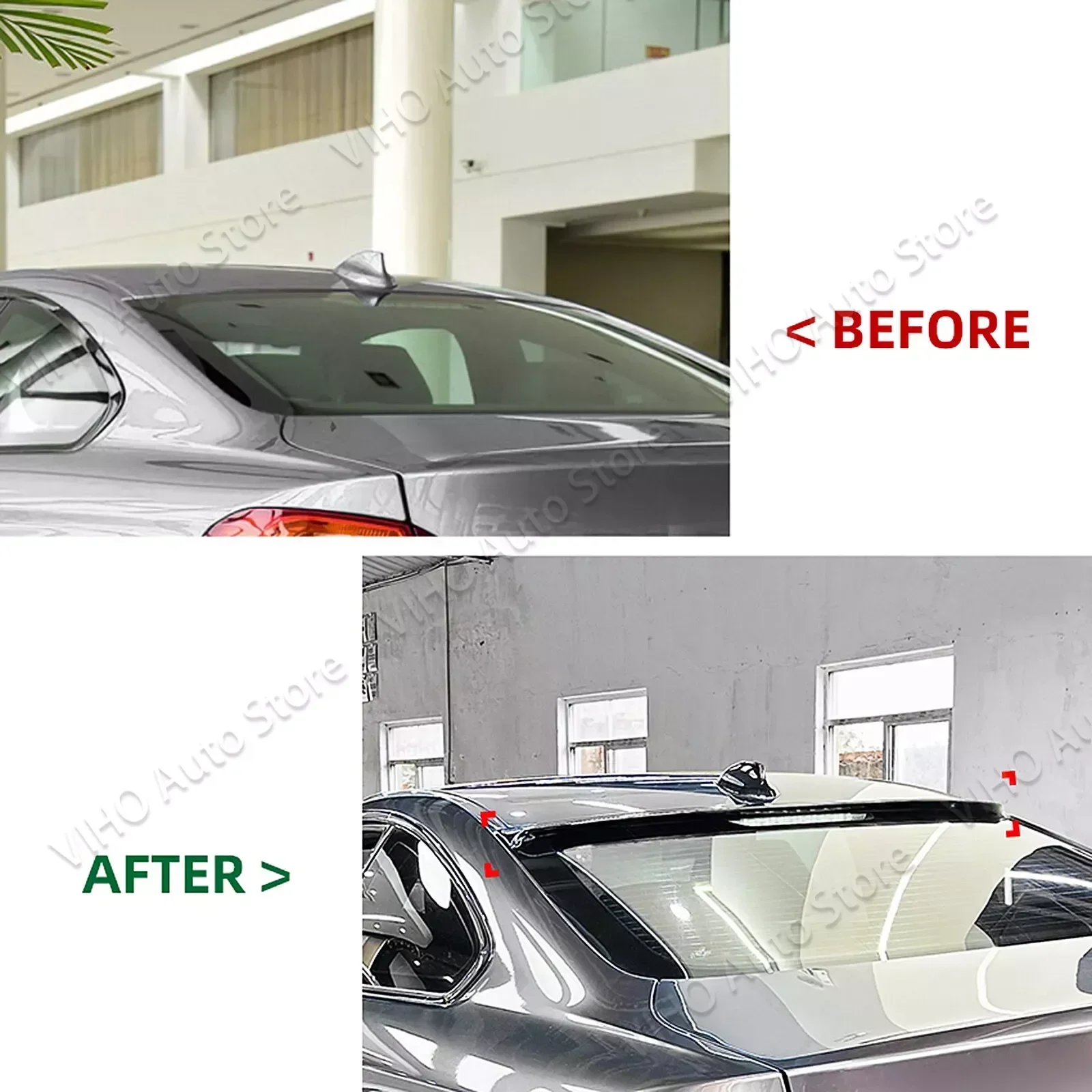 Car Rear Trunk Middle Roof Spoiler For BMW 4 Series F32 418i 430i 440i 2014-2020 Tail Wing Splitter Gloss Black Trim Body Kits