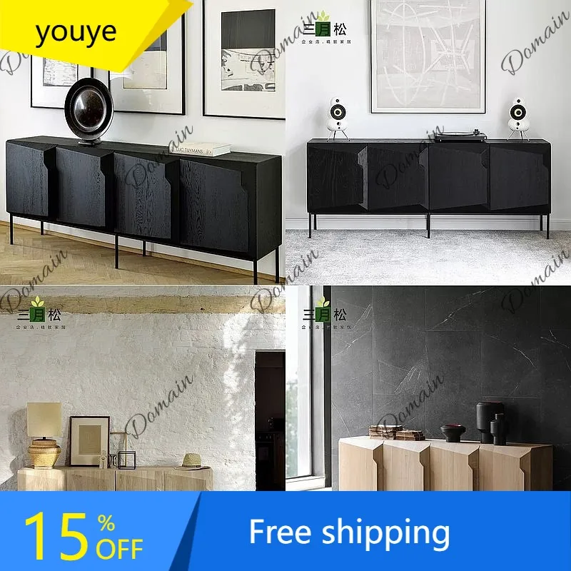 N80 Nordic Modern TV Stand Minimalist Living Room Light Luxury Italian Style Media Console Cabinet