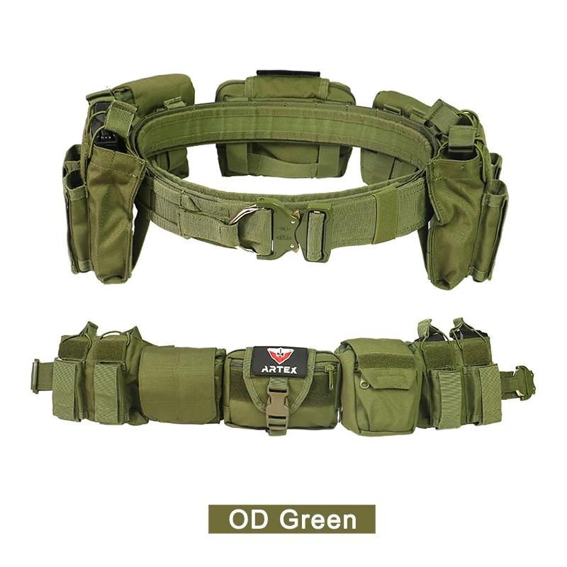 ARTEX Tactical Battle Belt 7 in 1 Airsoft Utility, Tactical Waist Belt 1000D Nylon Tactical Duty Belt with Mag Pouch Bag image 3