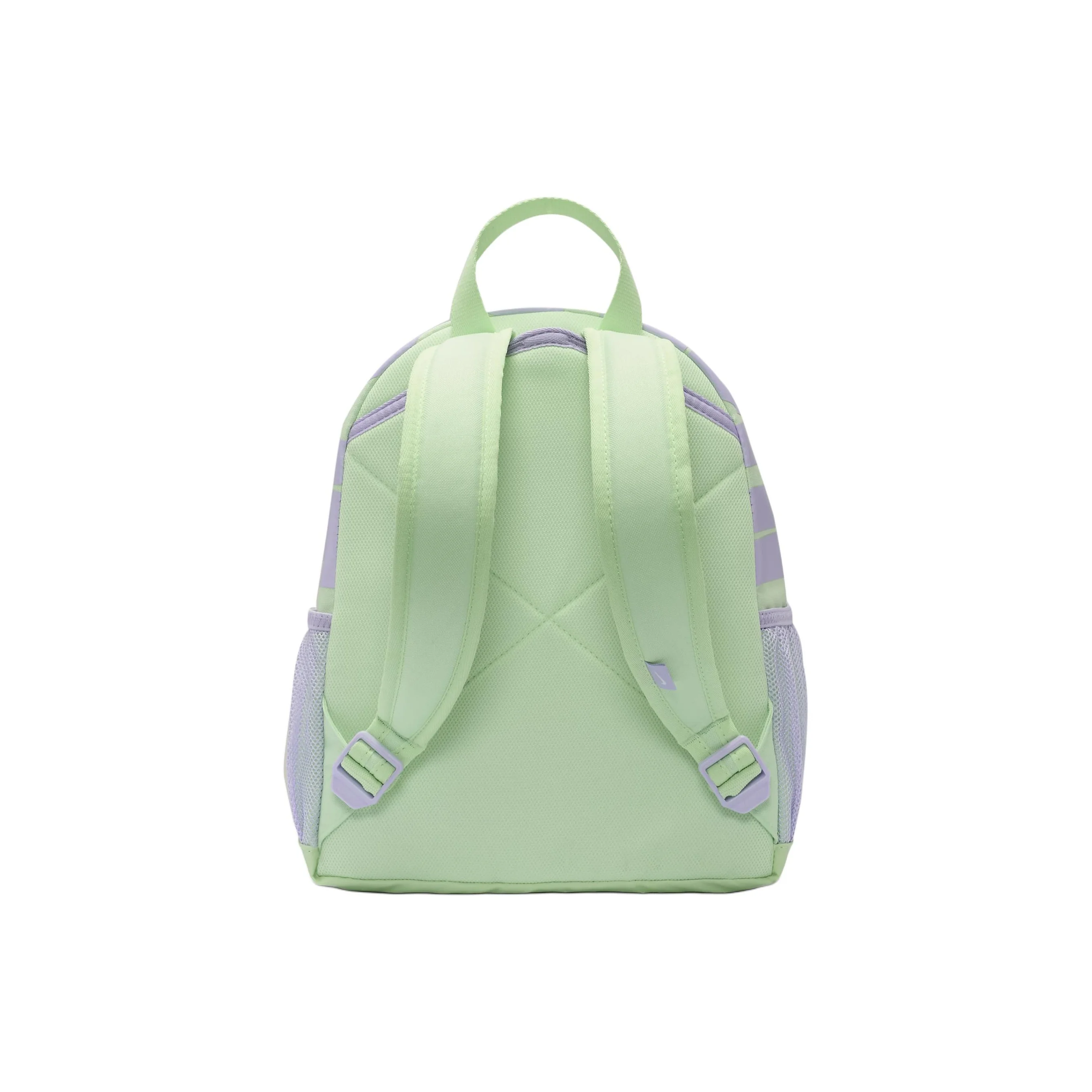 Mochila Nike de poliéster mini para mujer, verde vapor y morado claro floral y blanco DR6091376