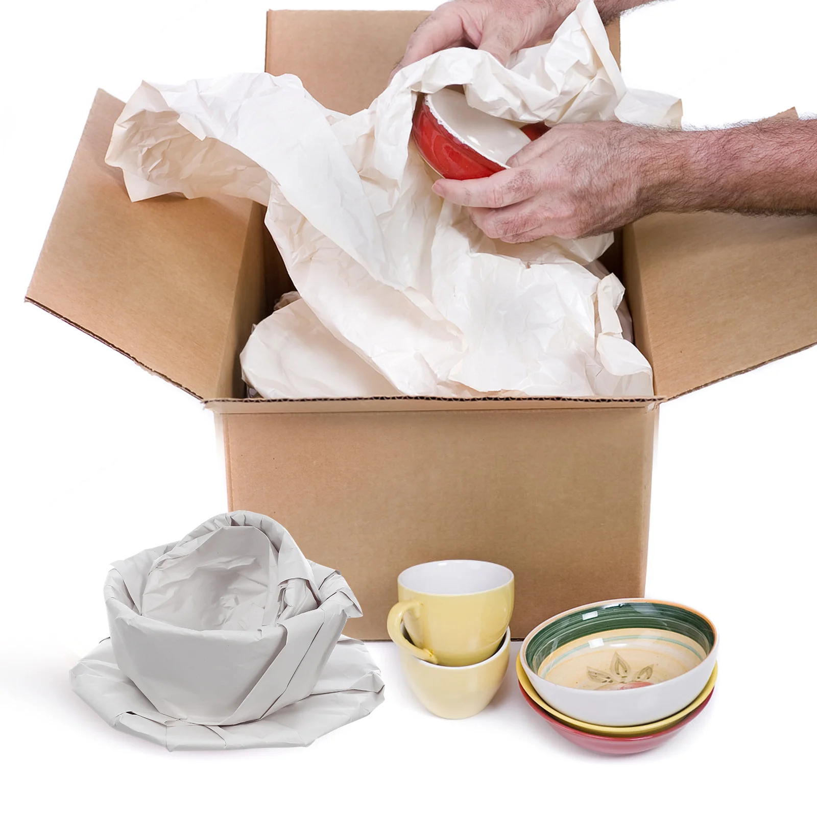 ورق التغليف المتحرك: أوراق حماية الأواني الزجاجية للأطباق لنقل المنزل، عبوة كبيرة، شحن العناصر الهشة