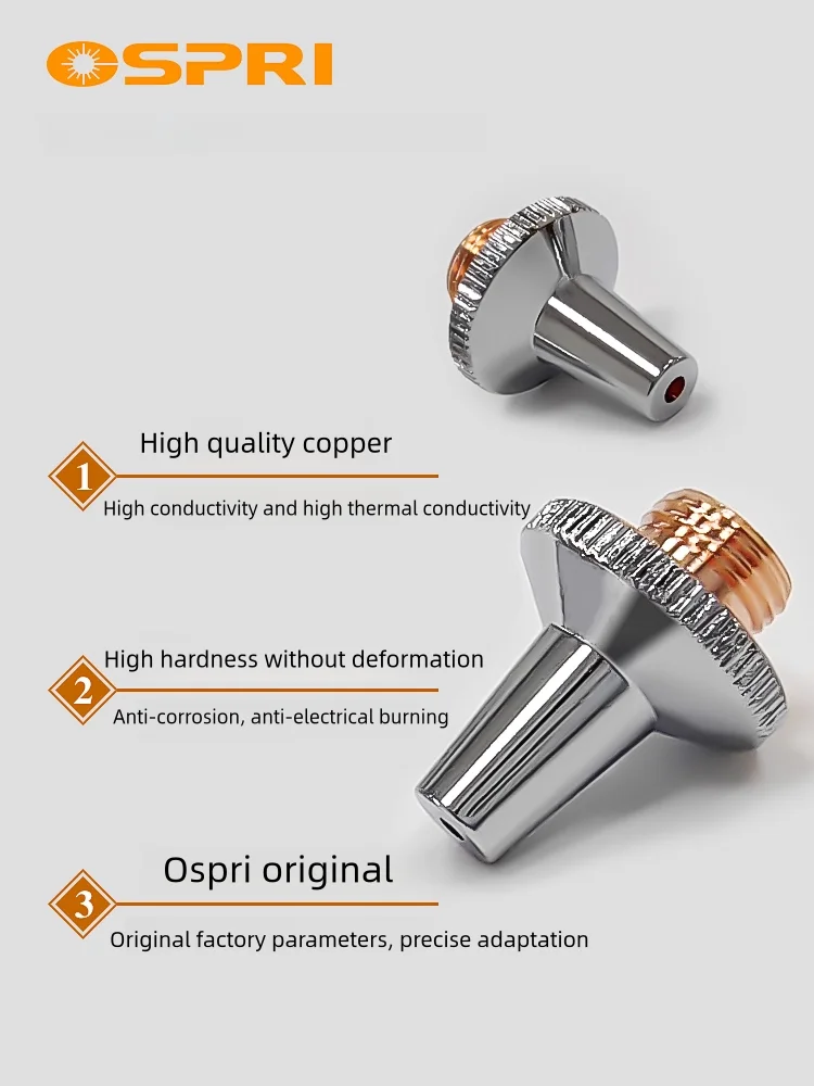 OSPRI-Original Laser Cutting Bico, 3D Copper Bicos, simples ou duplo para Ospri Laser Cutting Machine, Pipe Cutter, D28, D15, M8, M11