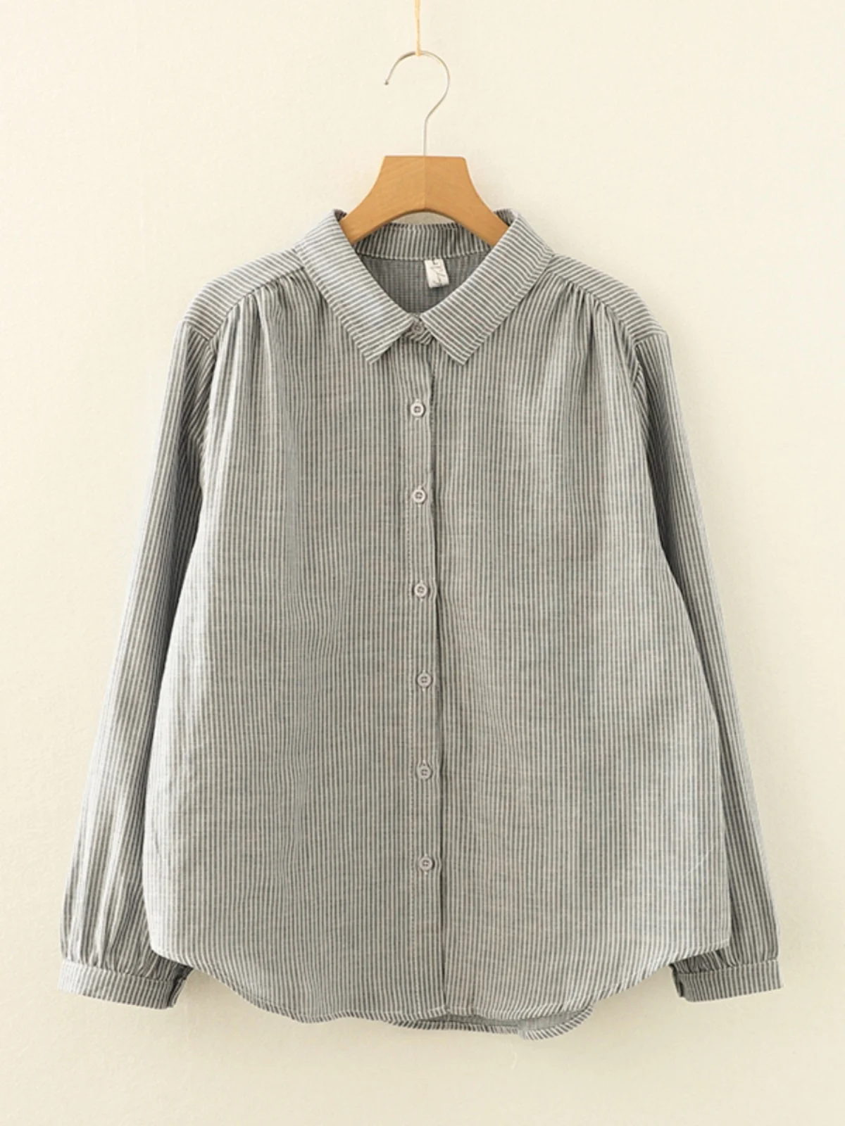 

Элитный японский хлопковый топ в полоску в винтажном стиле для женщин, удобный свободный крой, для повседневной носки...