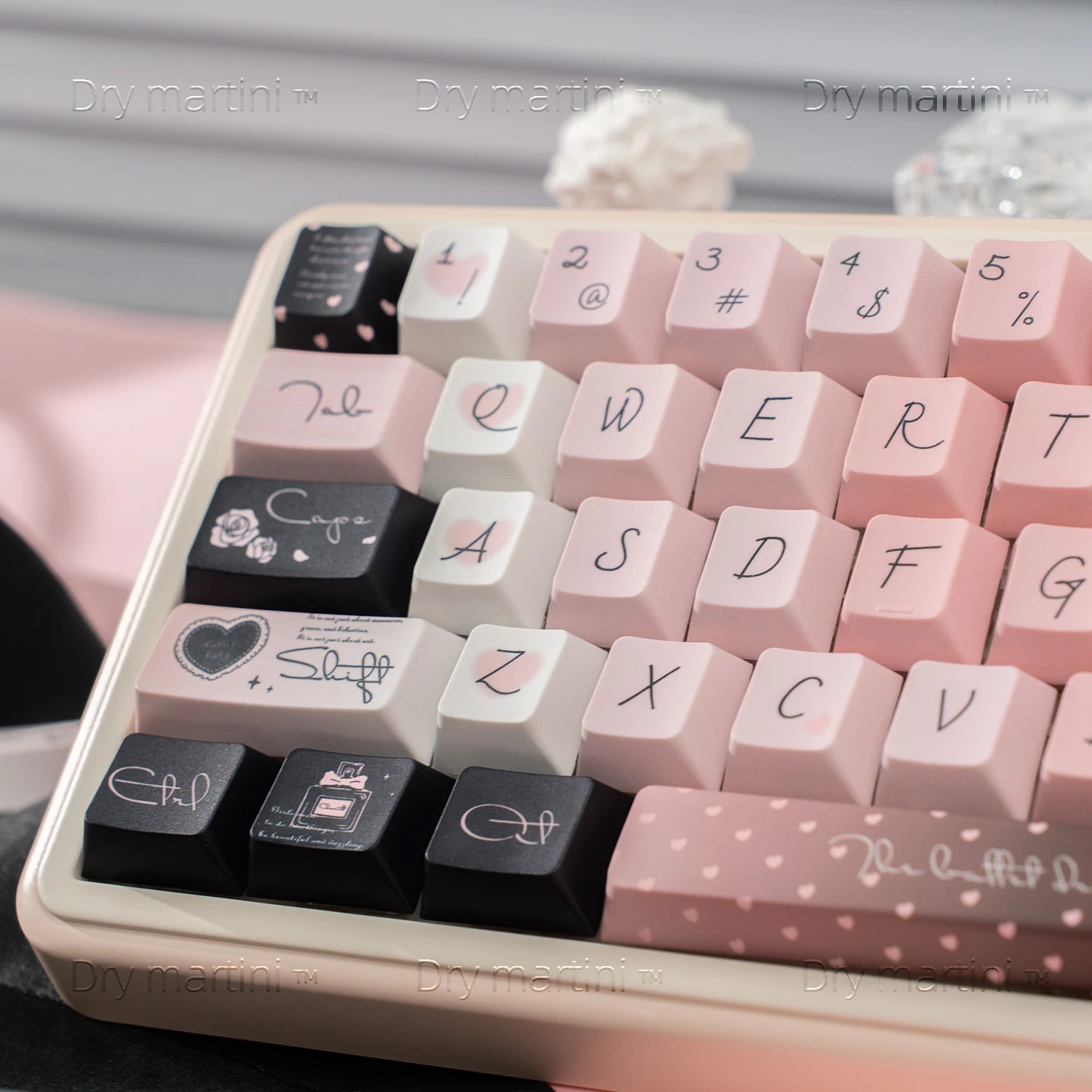 حلم الباليه موضوع كيكابس PBT Keycap التسامي كري الملف الشخصي للوحة المفاتيح الميكانيكية مخصص لطيف شخصية قبعات المفاتيح