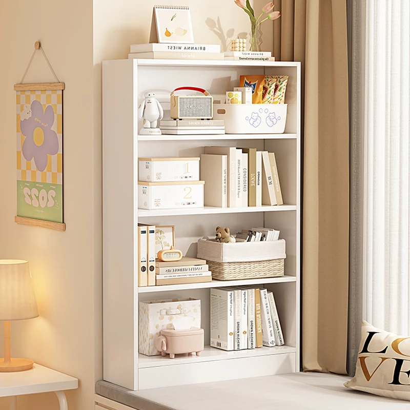 Aestethic Vertical Bookcase White Storage Nordic Minimalist Children Bookcase Shelf Display Hotel Libreria Room Furniture