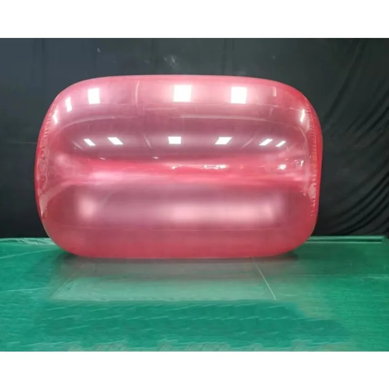 

Inflatable PVC pipe squeaky pool toy, Hongyi inflatable transparent pink pipe toy