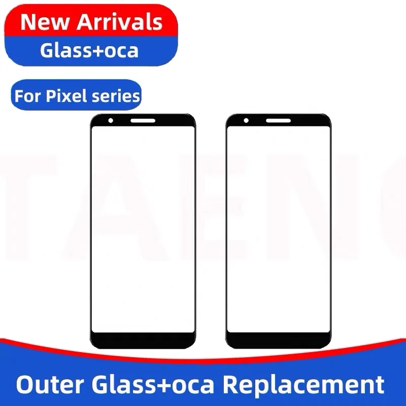 10 unids/lote TAENO revestimiento oleofóbico pantalla táctil de cristal + OCA para Google Pixel 4 4A 4XL 5 6 6A 7A 8 8Pro 9 9pro pantalla táctil chapada