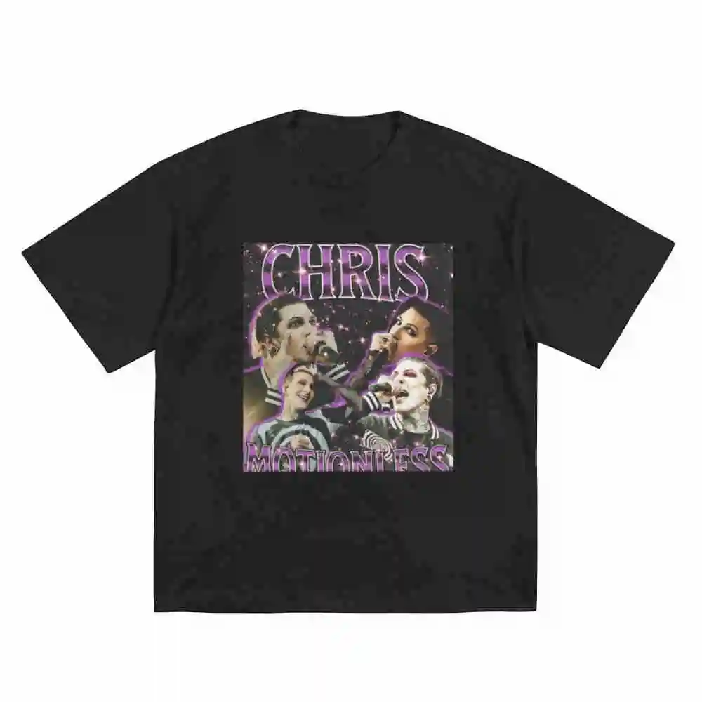 Chris Motionless Vintage Retro 90s Bootleg Short Sleeve Tee 100% Cotton T-Shirt