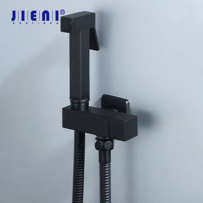 

JIENI Matte Black Handheld Toilet Bidet Single Cold Woman Cleaner Wall Shower Sprayer Faucet Attachment Set for Feminine Pets