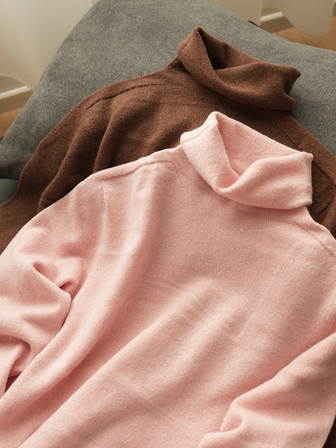 

Women's Color High Collar Knitted Wool Sweater Bulk Ne Design Autumn Winter Long Sve Regular Fit Faion Ladies' K...