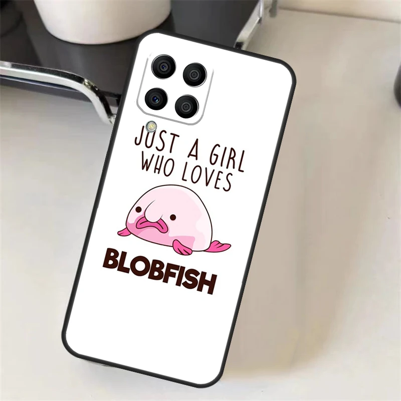 Cartoon Blobfish Case For Samsung Galaxy M33 M53 M13 M52 M32 M12 M51 M31 M11 M20 M31s M30s M14 M34 M54 Coque