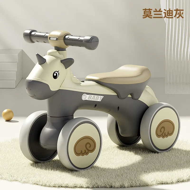 

Children's balance car 1 to 3 years old baby walker infant no foot slide child four-wheeled slide car