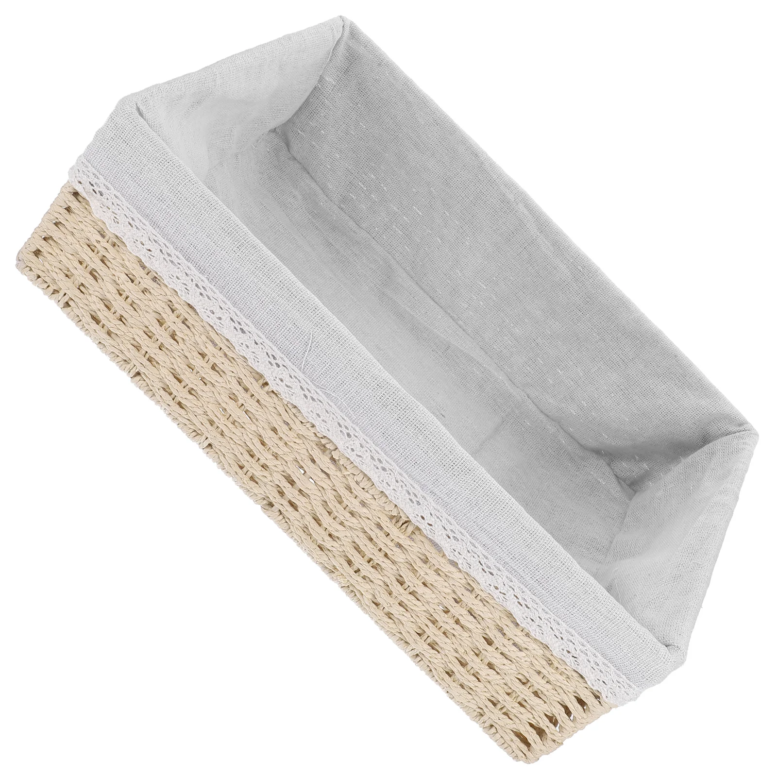 

Woven Snack Basket Premium Plant Fiber Storage Organizer Household Sundry Basket Desktop Decor Functional Container For Books