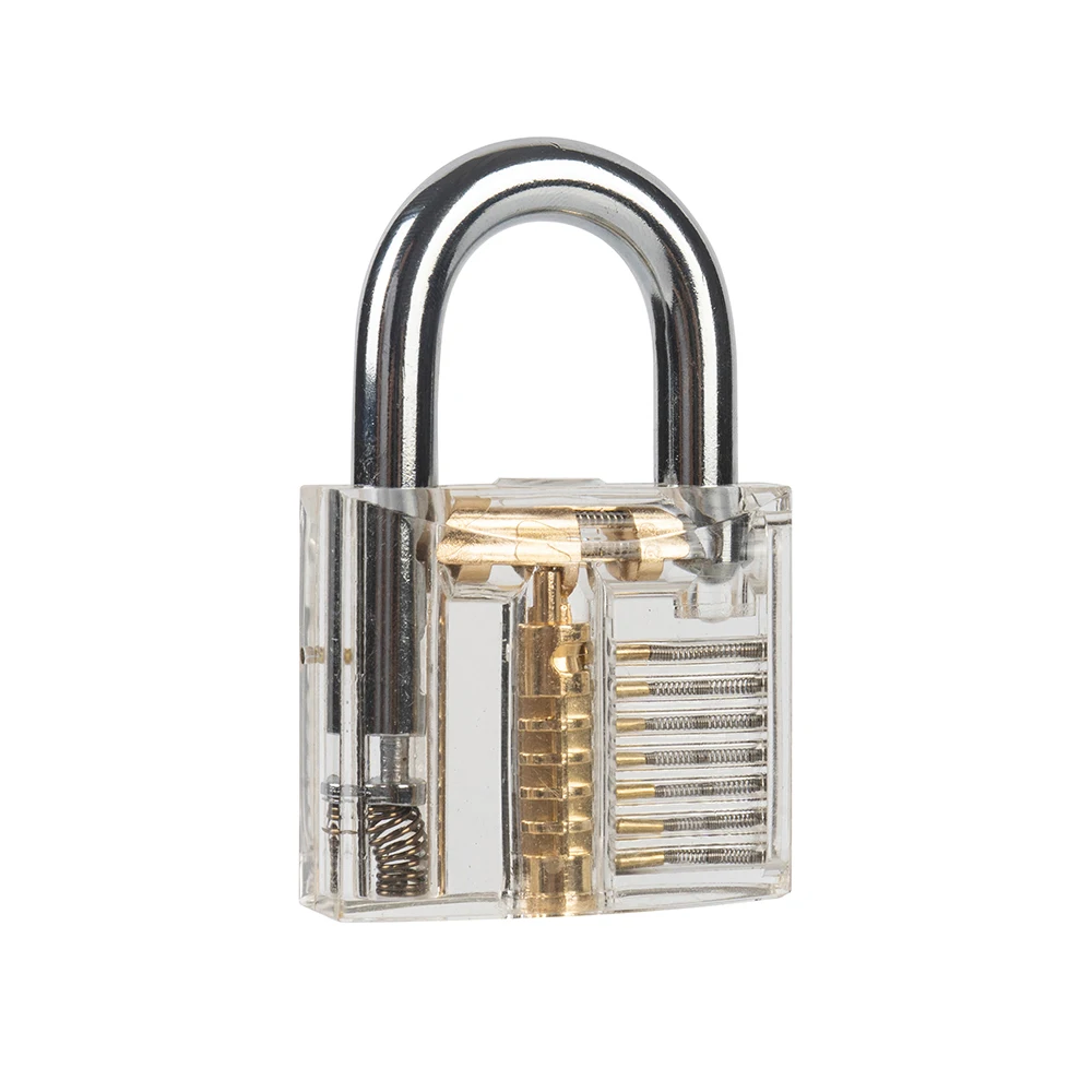 7-in-1 Lock Picking Set Pocket Multitool Folding Lock Pick Set with lock, Locksmith Tool Kit for Beginers and Pro Locksmiths