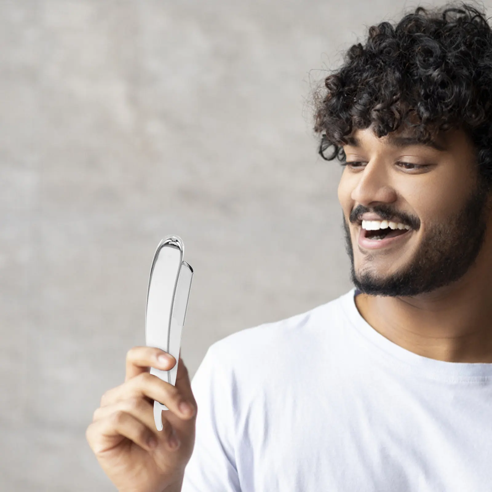 

Держатель для лезвий бритвы для мужчин, из нержавеющей стали и АБС-пластика, складной органайзер для бритв, инструмент для бритья бороды и бровей