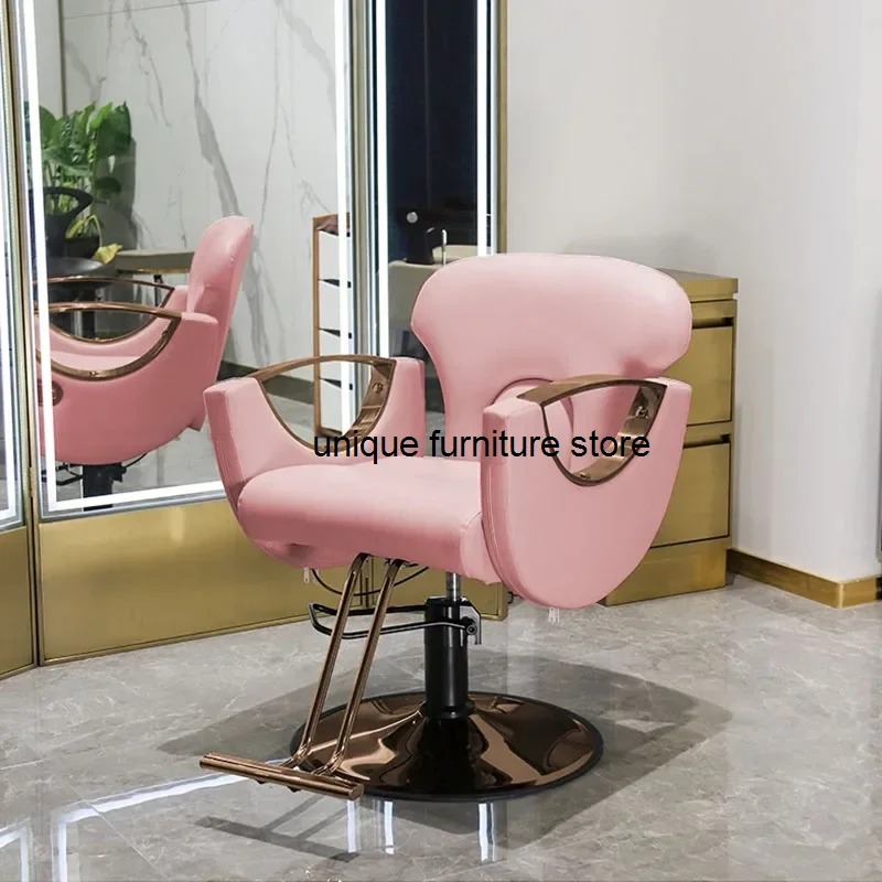 Silla de barbero para hombre y mujer, sillón reclinable de lujo, diseño de estilista de maquillaje, equipo de belleza, muebles para el hogar