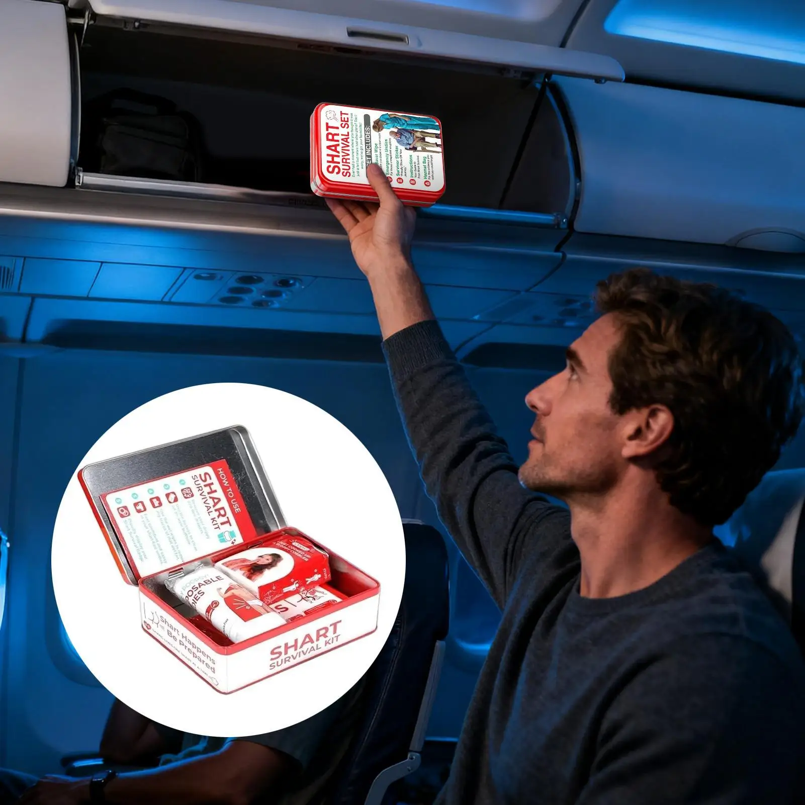 Survival Set Compact Hilarious Prank Gag Survival Kit for Men Family Husbandfriends Teens Adults Birthday Christmas April