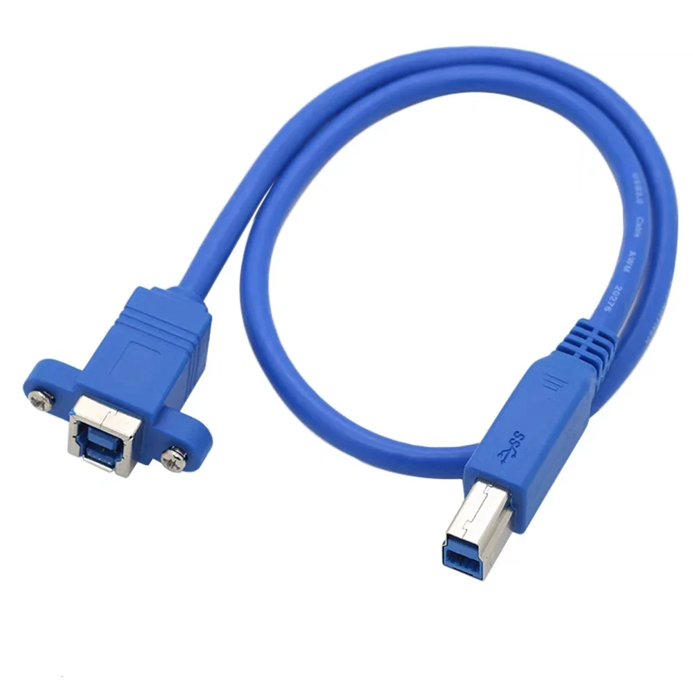 

Elbow USB3.0 square mouth printer extension cable with screws can be fixed. B male to B female extension cable 0.3m 0.5m