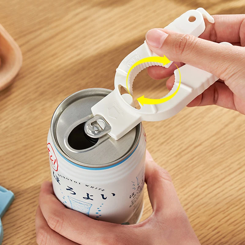 Plastic Bottle Opener Magnetic Multifunction Canned Drink Opener Universal Non-slip Labor Saving Twist Bottle Cap Kitchen Gadget