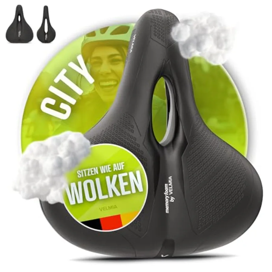 

Bicycle Saddle - Comfortable Saddle for Men and Women - 3 Zone Concept - Waterproof Bicycle Seat with Ergonomic Design for Long