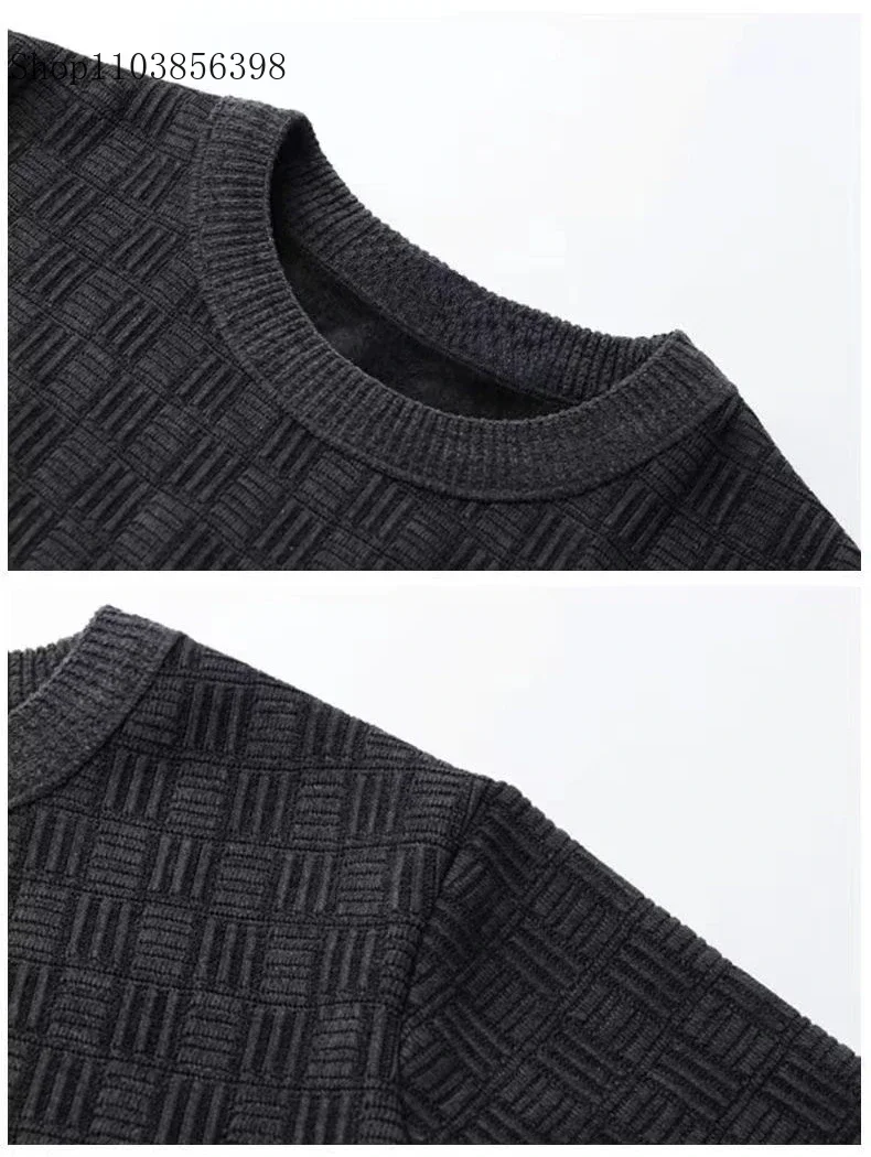 Spring Autumn Pure Wool Pullover Sweater Men O-neck Long-sleeve Cashmere Knitwear Male Clothing Knitted Sweaters Mens Outwear