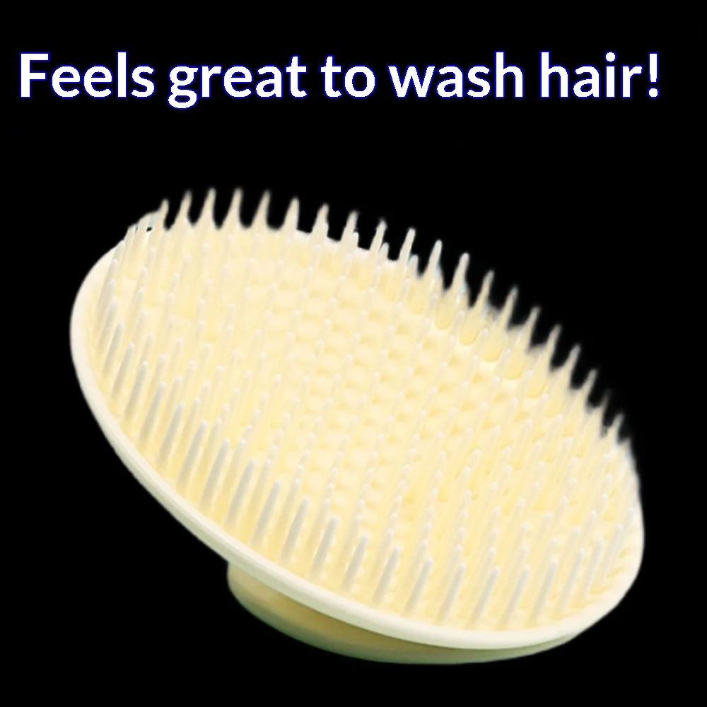 Soft Silicone Scalp Massager Shampoo Brush Wet Dry Use Hair Washing Scrubber Head Massage Exfoliating Bath Hair Care Comb view 3