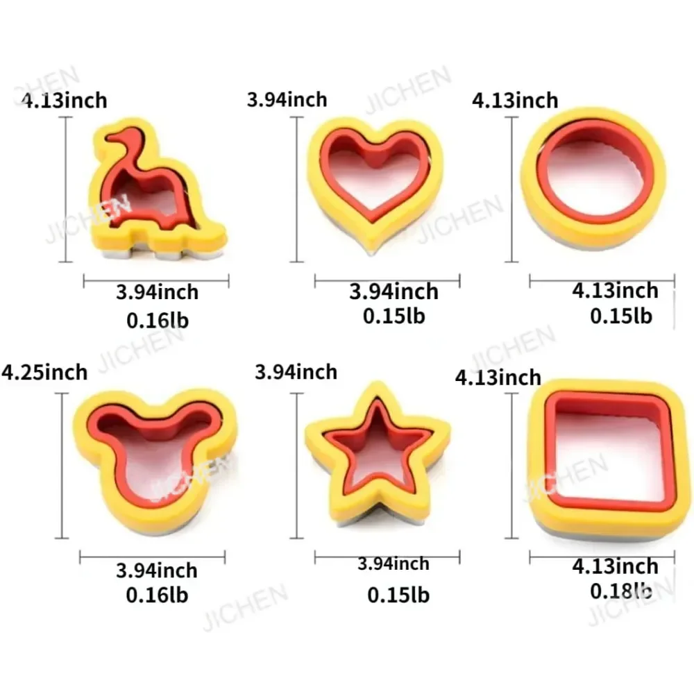 Cortador y sellador de sándwiches, máquina para hacer sándwiches, mantequilla de maní y gelatina, sándwich sin arrugas, panqueques, 6 uds.