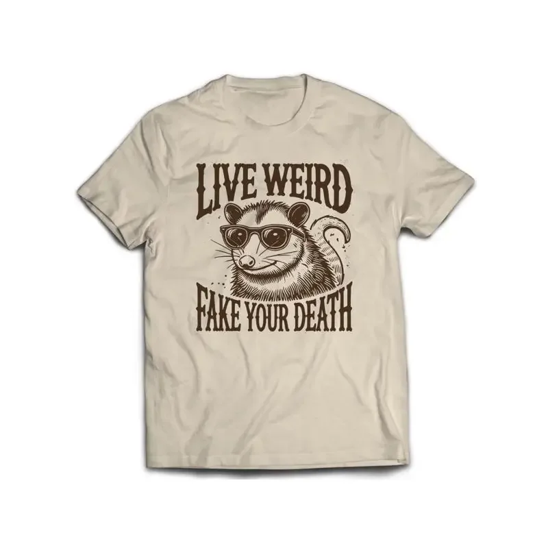 Possum T Shirt Funny For Men And Women Cool Animal Raccoon Opossum Live Weird Fake Your Death