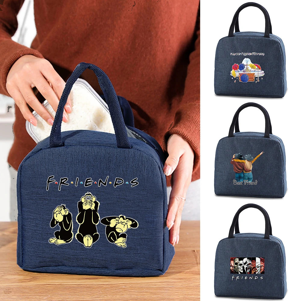 

Men Women Large Capacity Insulated Canvas Bento Outdoor Travel Picnic Bag Office Business Portable Lunch Box Bag