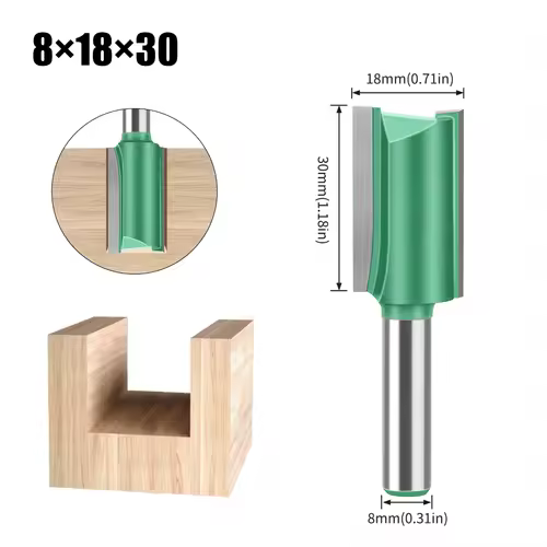 3mm-20mm Diameter 8mm Shank Straight Bit Tungsten Carbide Single Double Flute Router Bit Wood Milling Cutter For Woodwork Tool - Image 13